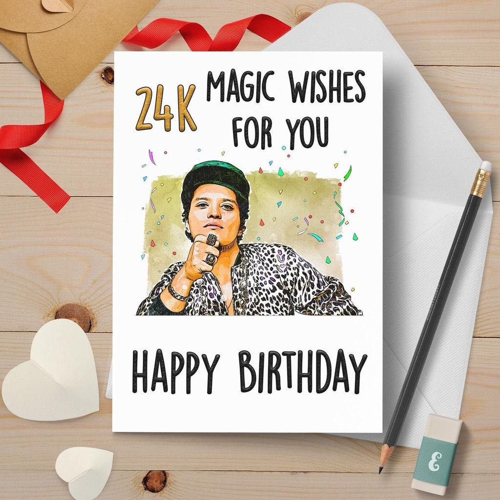 Customizable Birthday Card Bruno Mars